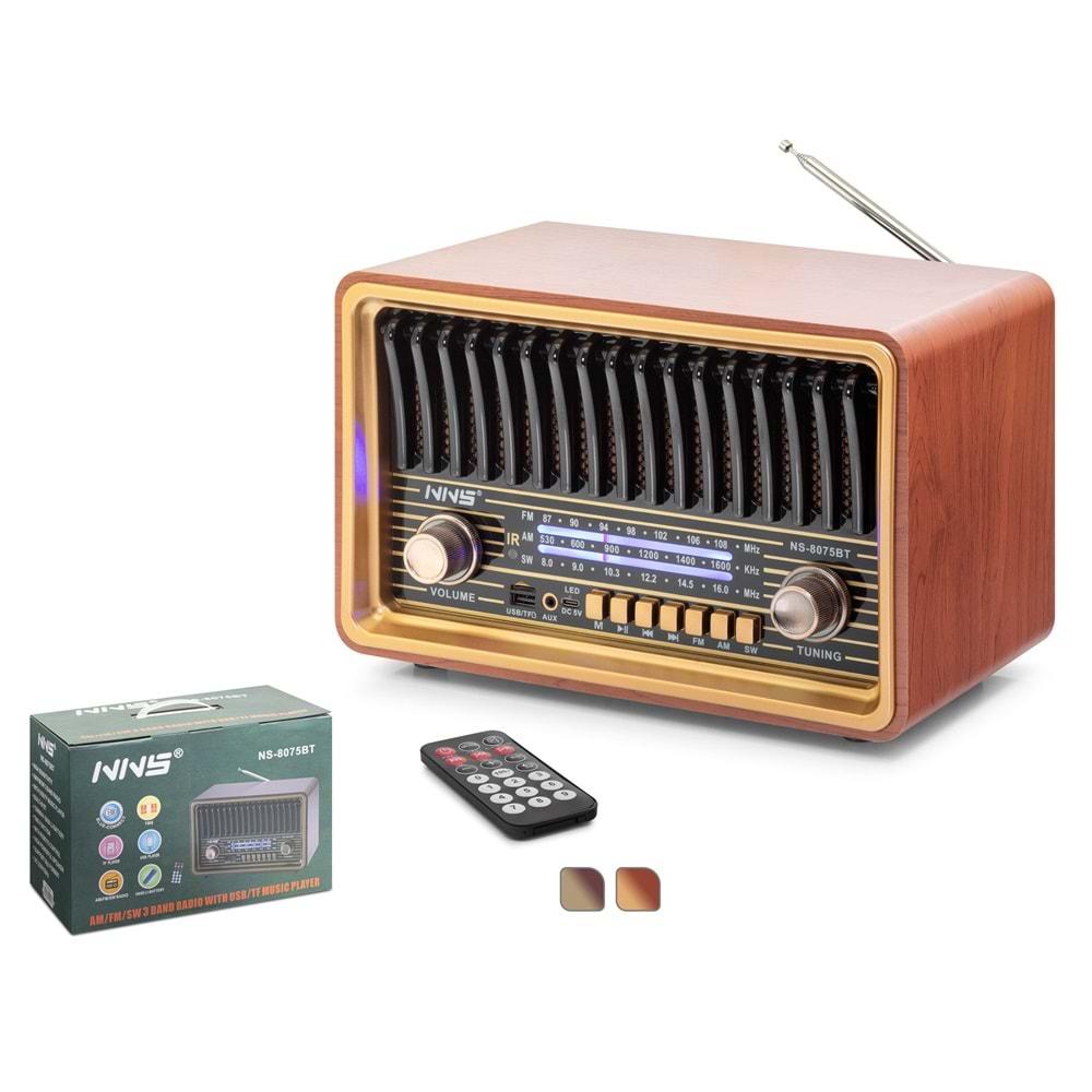 Nns Ns8075Bt Bluetooth Nostalji Speaker 300*160*188mm