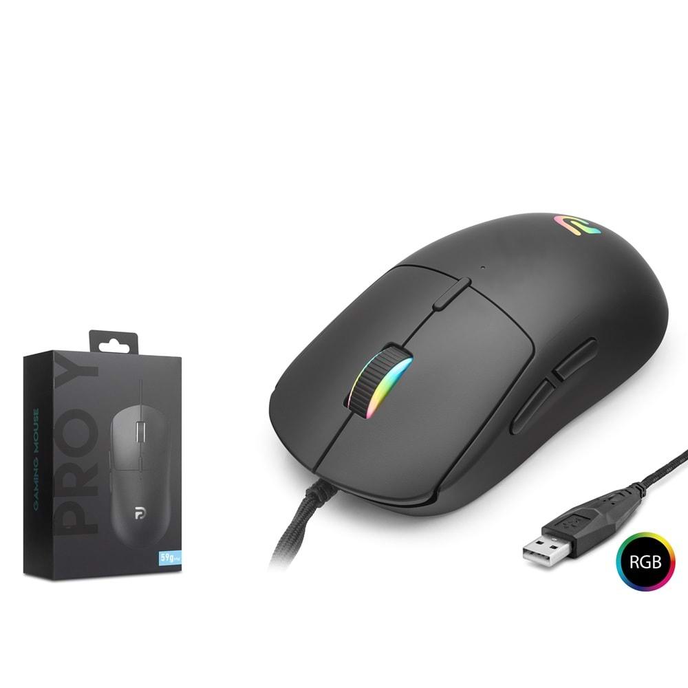 Nodar G100b Rgb Gaming Mouse 3200Dpi 6 Tuş Kablolu Oyuncu Mouse Siyah
