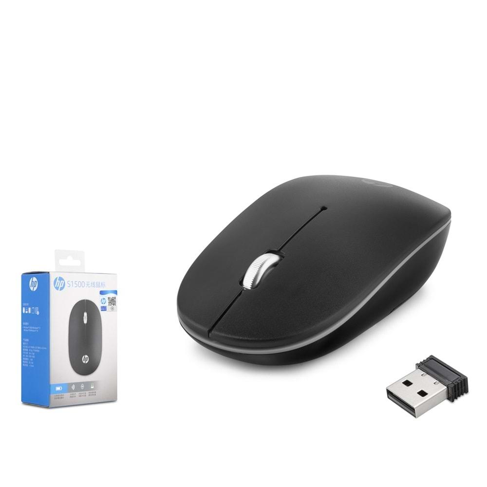 HP S1500 PLUS MOUSE WIRELESS SESSİZ 800/1600 DPI SİYAH