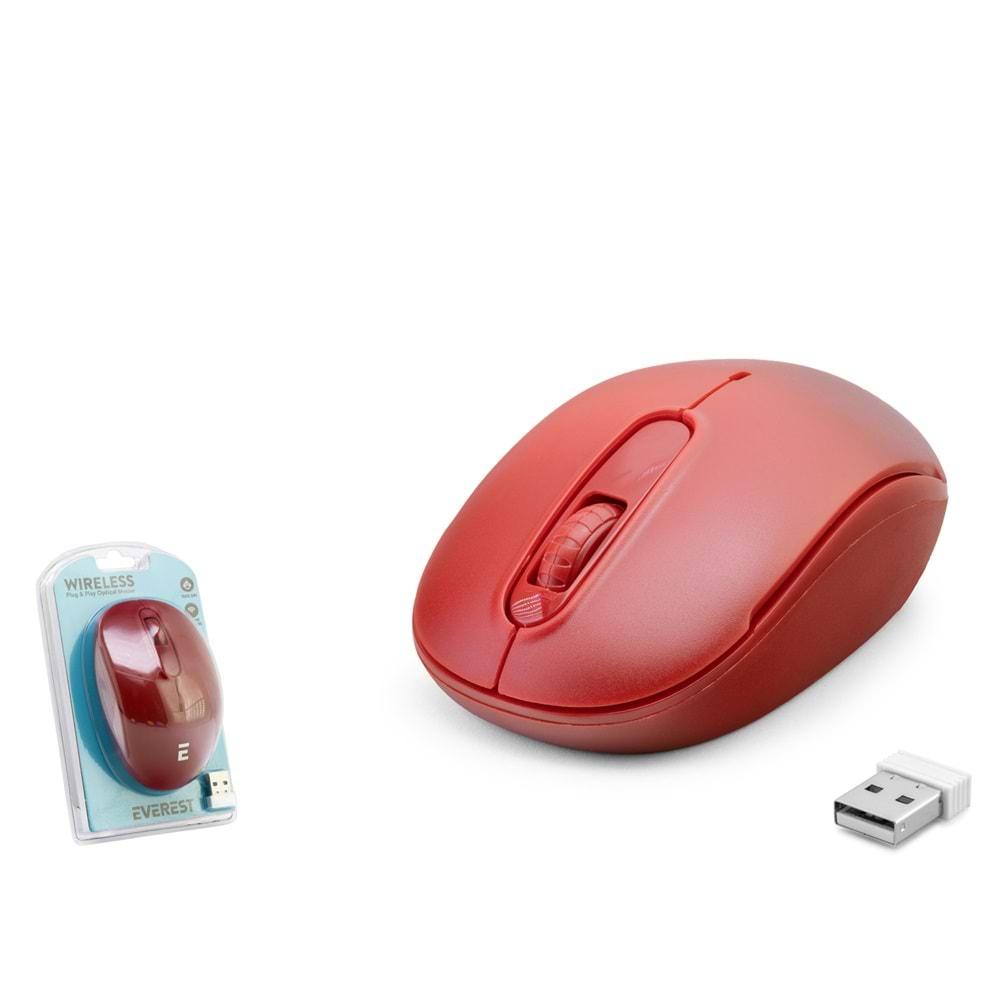 EVEREST SMW-666K MOUSE WIRELESS 1500DPI KIRMIZI