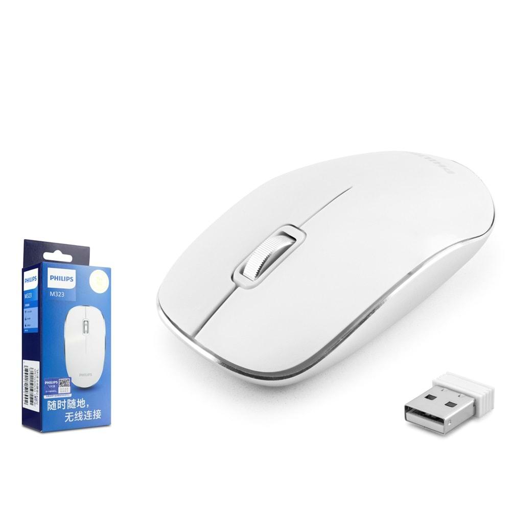 Philips Spk7323Ws Wireless Mouse Sessiz Beyaz