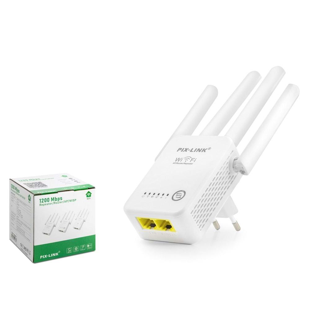 PIX-LINK WR48D4Q WI-FI REPEATER/ROUTER/AP 300MBPS 4 ANTEN BEYAZ