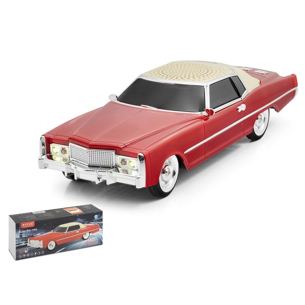 Hadron Ws1966 Bluetooth Speaker Classic Car Kırmızı