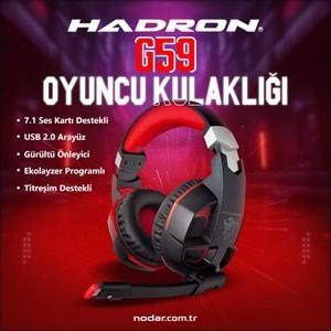 Hadron G59 Gaming Kulaklık Usb 7.1 Ps4 Led Siyah-Kırmızı