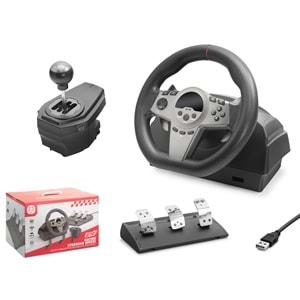 Nodar ND707 Direksiyon Seti Siyah 270° Ps4/Ps3/Pc/Xbox One/N-Sw/Xbox Series/S P4 Slim P4 Pro Siyah