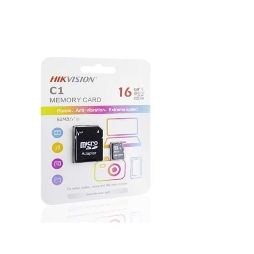 HIKVISION HS-TF-C1/16G MICRO SD HC/16G/CLASS 10 AND UHS-1/TLC MİCRO SD HAFIZA KARTI