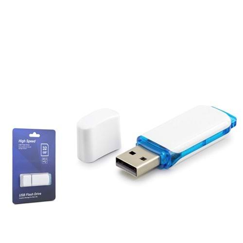 ELBA 32GB PLASTİK BEYAZ-MAVİ 2.0 USB FLASH BELLEK