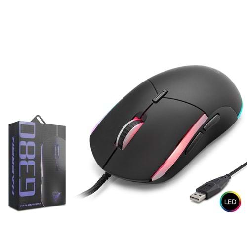 Hadron G380 Kablolu Oyuncu Mouse Rgb 3600Dpi Siyah