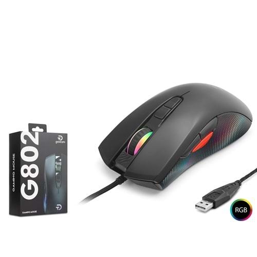 Nodar G802 RGB Oyuncu Mouse – Kablolu Gaming Mouse – 7200 DPI, 8 Tuş, 1000Hz (Siyah)