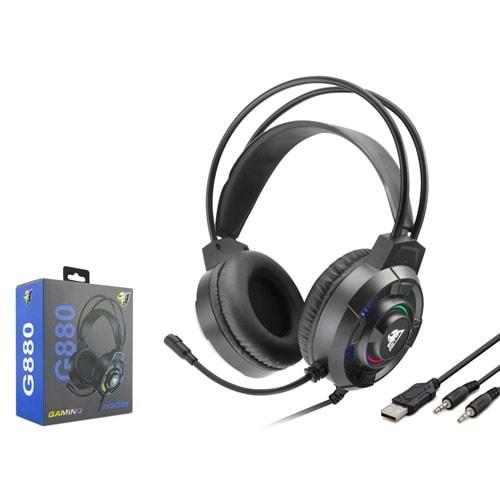Hadron G880 Oyuncu Kulaklığı 2*3.5Mm + Usb Siyah