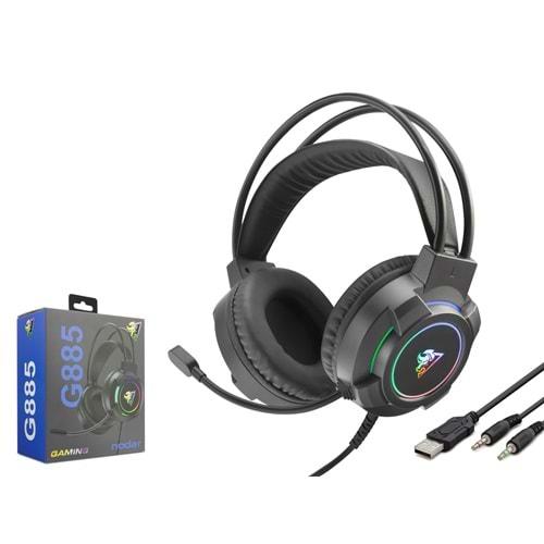 Hadron H885 Oyuncu Kalaklığı 2*3.5Mm + Usb Siyah