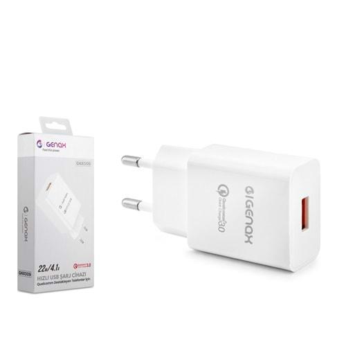 GENAX GNX009 USB ŞARJ ADAPTÖRÜ 4.1A / 22W BEYAZ