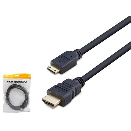 HADRON HD4544 HDMI (M) TO HDMI MINI (M) KABLO PVC 1.8M SİYAH