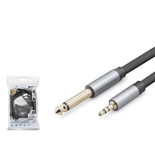 Hadron Hdx1079 3.5Mm To 6.5Mm Kablo Enstrüman Gitar 1.5M Siyah