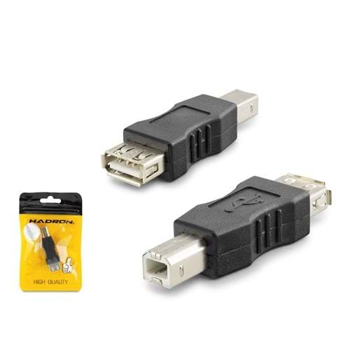 HADRON HDX1354 USB-B (M) TO USB (F) ADAPTÖR (PRINTER) SİYAH