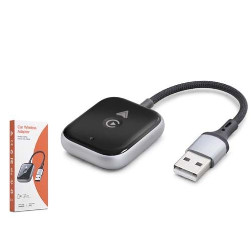 Hadron Hdx1397 Kablosuz CarPlay & Android Auto Adaptörü – Bluetooth 5.0, 5G WiFi (Siyah)
