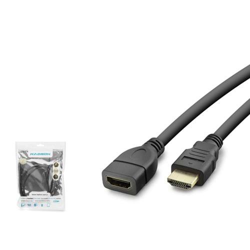 HADRON HDX2043 HDMI UZATMA KABLO PVC SİYAH 1M