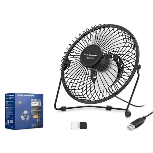 Hadron Hdx7252-1000 Usb Metal Vantilatör 18Cm Siyah - Beyaz (1000 Adet)
