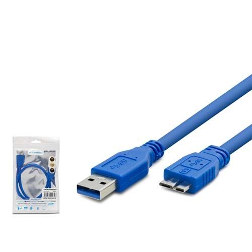 HADRON HDX7518 USB3.0 TO NOTE4 HARDDİSK KABLOSU MAVİ 30CM