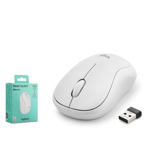 LOGITECH M240B MOUSE KABLOSUZ BEYAZ SESSİZ