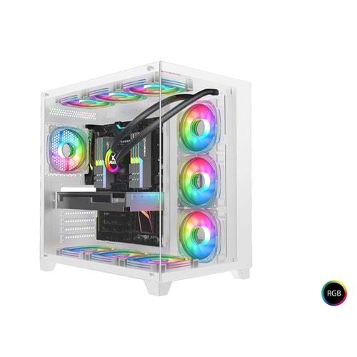 Mofan Mf2901w Pc Gaming Kasa 80 Plus 850W Power Supply 4*Fan Beyaz