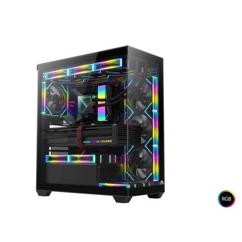 Mofan Mf2903b Pc Gaming Kasa Polar Seri 80 Plus 850W Power Supply 4*Fan Siyah