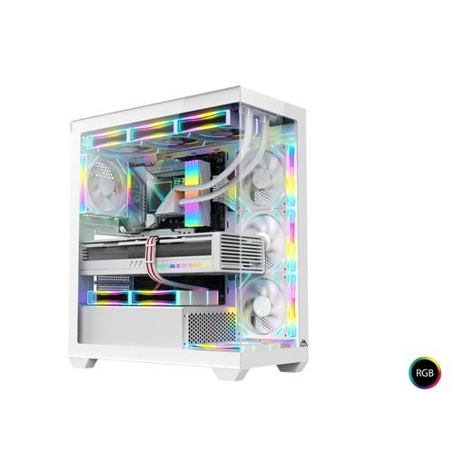 Mofan Mf2903w Pc Gaming Kasa Polar Seri 80 Plus 850W Power Supply 4*Fan Beyaz