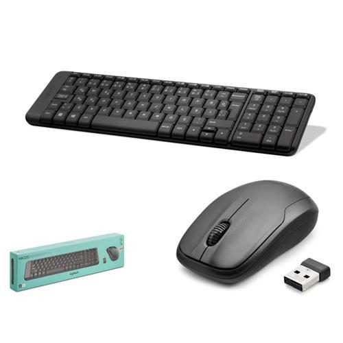 LOGITECH MK220 KLAVYE MOUSE SET KABLOSUZ SİYAH