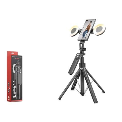 Nodar Nd1032 Tripod Selfie Çubuğu - 180cm, Bluetooth 4.2, Işıklı, Uzaktan Kumandalı