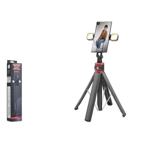 Nodar Nd1036 Tripod Selfie Çubuğu - Bluetooth 4.0, Işıklı, Uzaktan Kumandalı