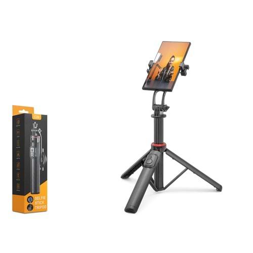 Nodar Nd1047 Tripod Selfie Çubuğu - 130cm, Bluetooth 5.2, Manyetik, Uzaktan Kumandalı
