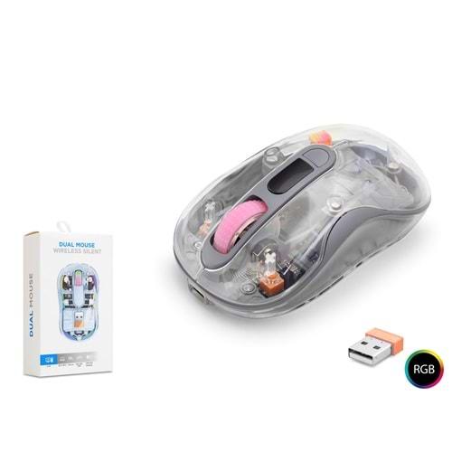 Nodar Nd1205gr Wireless Şeffaf Mouse Gri