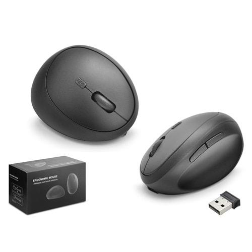 Nodar Nd1210 Ergonomik Dikey Mouse – Kablosuz & Kablolu – 3200 DPI, 6 Tuş, Bilek Dostu Tasarım (Siyah)
