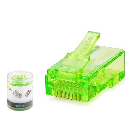 Nodar Nd2401 Cat6 Konnektör Ezrj45 100Lü Plastik Kutu Yeşil
