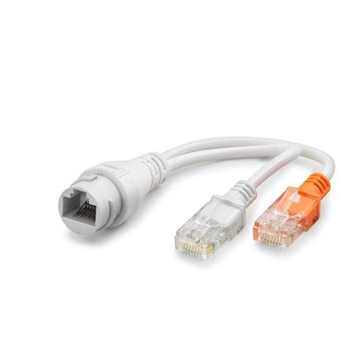 Nodar Nd2451 PoE Splitter T Tipi Su Geçirmez RJ45 (Veri ve Güç Ayırıcı) Adaptör Beyaz