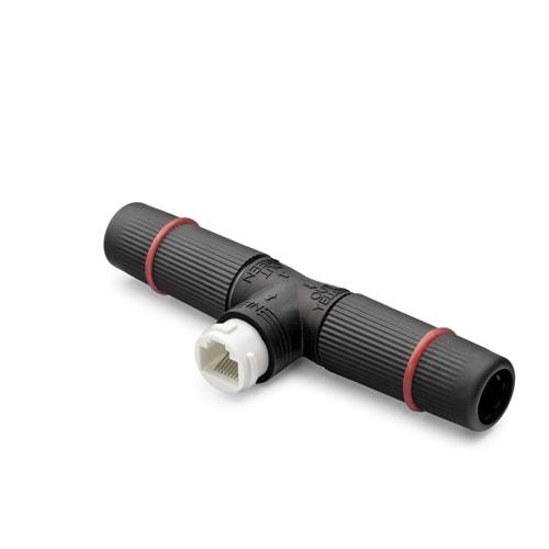 Nodar Nd2452 PoE Splitter Konnektör T Tipi Su Geçirmez Siyah