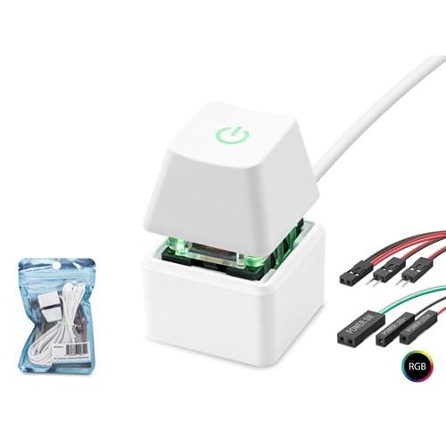 Nodar Nd2810 Pc Açma Kapama Tuşu On/Off Switch Rgb Beyaz