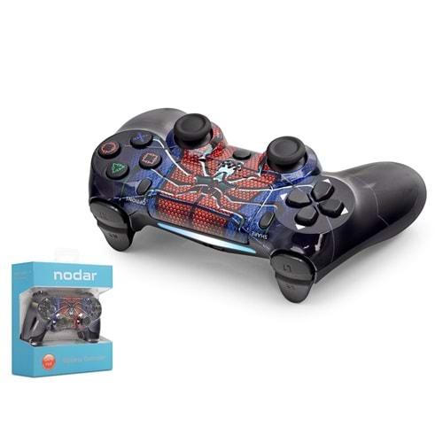 Nodar Nd400w Ps4 Gamepad Örümcük Siyah Lacivert Kırmızı