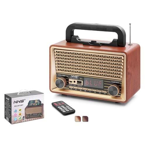 Nns Ns2072Bt Bluetooth Nostalji Speaker 230*117*169mm