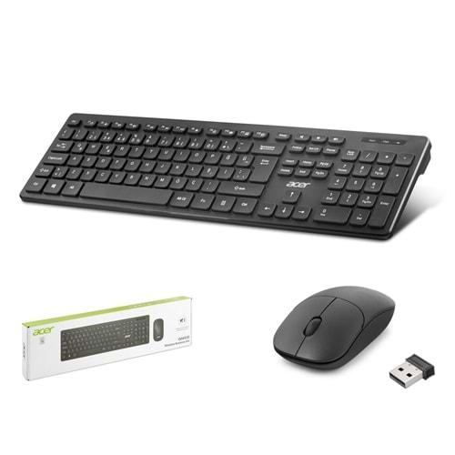 ACER OAK920S KLAVYE MOUSE SET WIRELESS SESSİZ 1200 DPI SİYAH