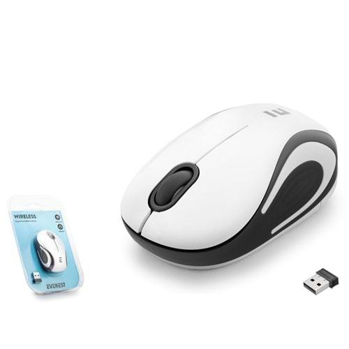 EVEREST SMW-555 USB BEYAZ 2.4GHZ OPTİK MİNİ WIRELESS MOUSE