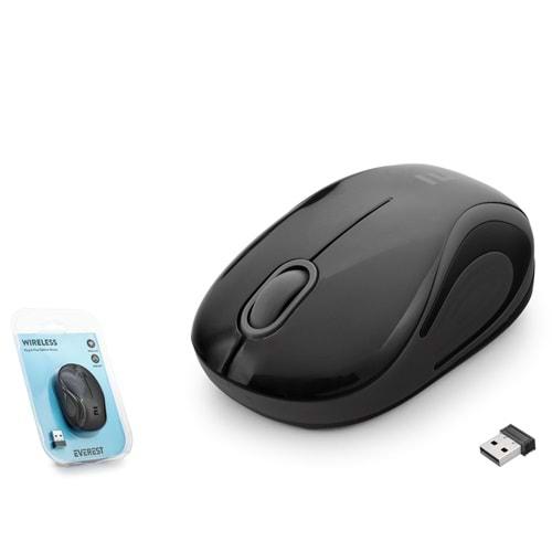 EVEREST SMW-555 USB SİYAH 2.4GHZ OPTİK MİNİ WIRELESS MOUSE