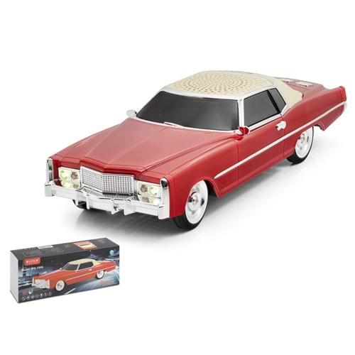 Hadron Ws1966 Bluetooth Speaker Classic Car Kırmızı