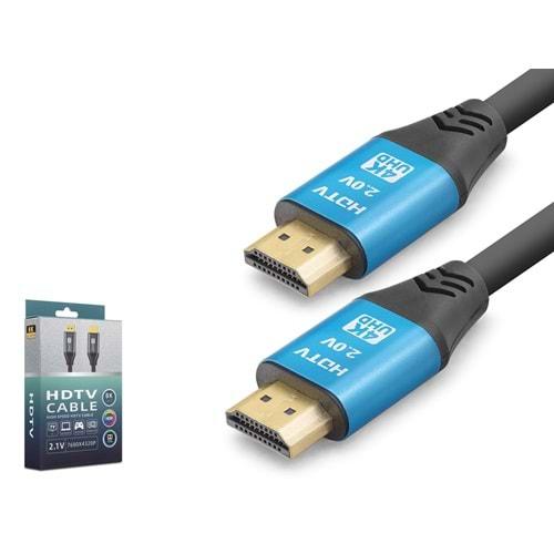 Nodar Xy6017 Fiber Optic Hdmi Hdtv Kablo Pvc 8K Hd 2.1V Od8.0 1.5M Siyah