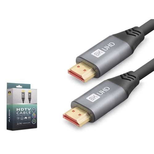 Nodar Xy6019 Fiber Optic Hdmi Hdtv Kablo Pvc 8K Hd 2.1V Od8.0 5M Siyah