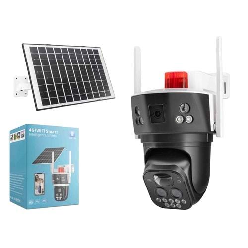 X5-Tech Yt-59G Solar 4G Kamera 2*3Mp Lens 10x Zoom V380