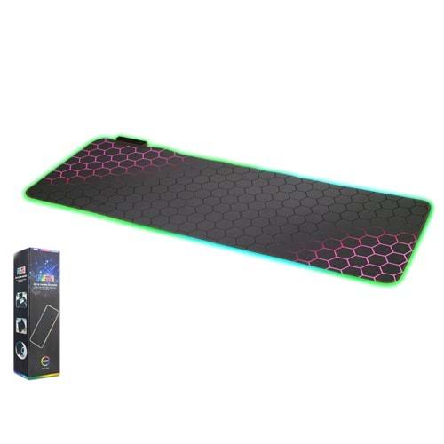 Onezero Zr1002 Rgb Mouse Pad 300*800Mm Petek Desenli Kırmızı